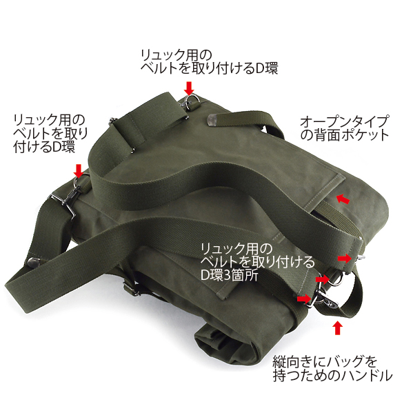 D294：ちょっとミリタリーな感じのバッグシリーズ Type-A／ロールフラップバックパック 商品イメージ