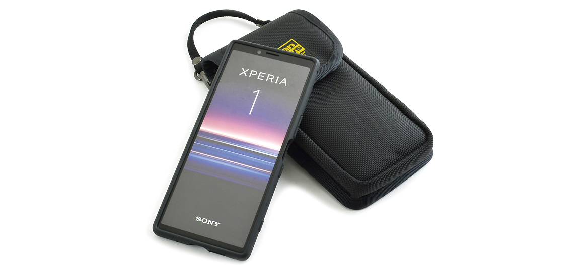 E030：Xperia1用 縦型キャリングケース/セミフラップ 商品イメージ