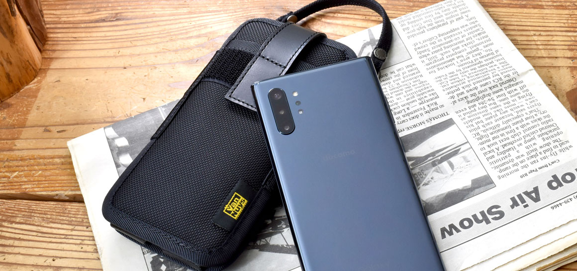 E110：Galaxy Note10＋用 完全無欠の縦型キャリングケース ＜ベルクロワイド＞ 180 商品説明1