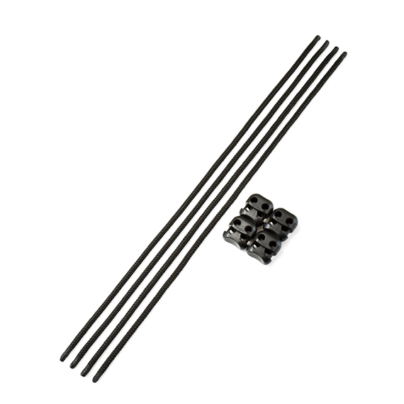 A-19：カスタムパーツ アクセサリー取り付け用 240mmバンナイズ紐4本／ストッパーパーツ4個セット 商品イメージ