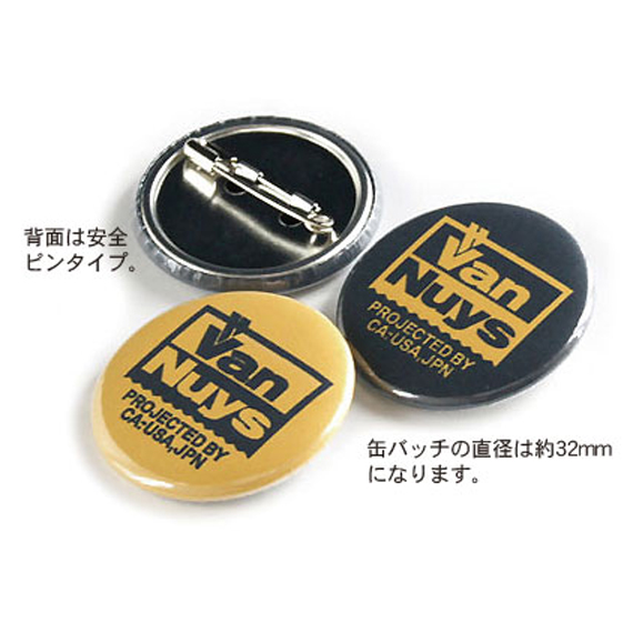 D232：バンナイズ缶バッチ（レディース・徳島店情報） 商品イメージ