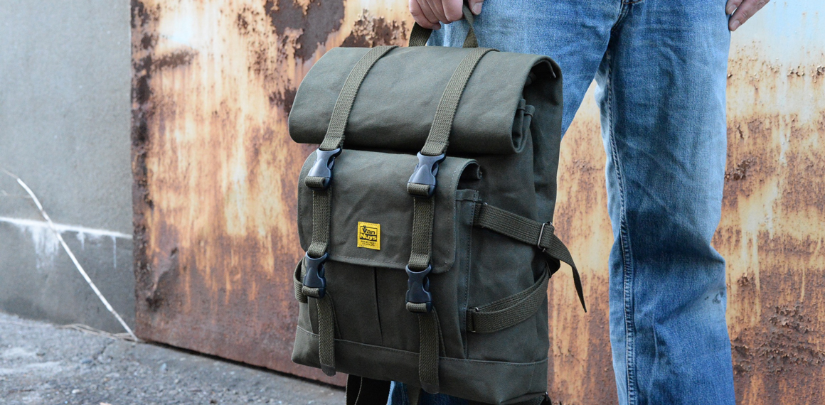 D294：ちょっとミリタリーな感じのバッグシリーズ Type-A／ロールフラップバックパック 商品イメージ