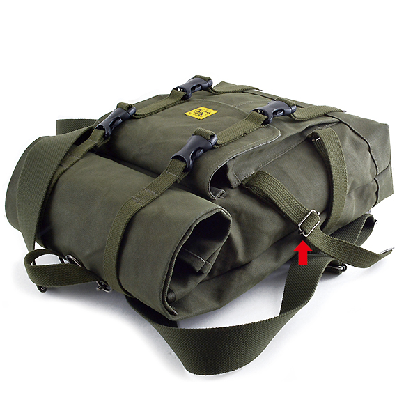 D294：ちょっとミリタリーな感じのバッグシリーズ Type-A／ロールフラップバックパック 商品イメージ