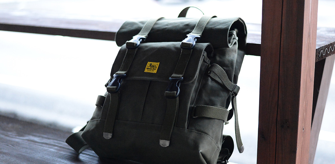 D294：ちょっとミリタリーな感じのバッグシリーズ Type-A／ロールフラップバックパック 商品イメージ