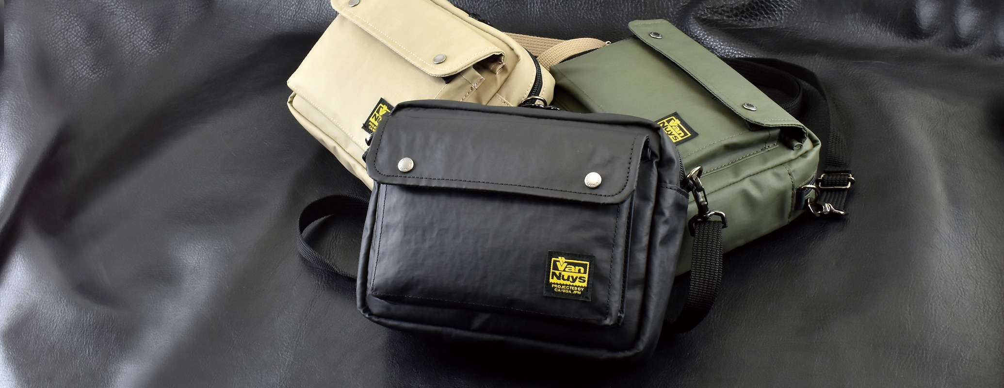 E583-AGN：VanNuys Lightness Model Street Sling Bag／Flap Type-B