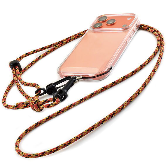 E608:バンナイズ紐のスマホ用ショルダーストラップ <ストラップホルダー/まつば付き> 商品イメージ