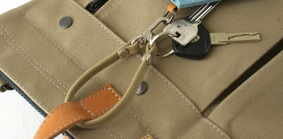 N306：キーホルダーにもなる 帆布のバッグ用ストラップ 商品説明1