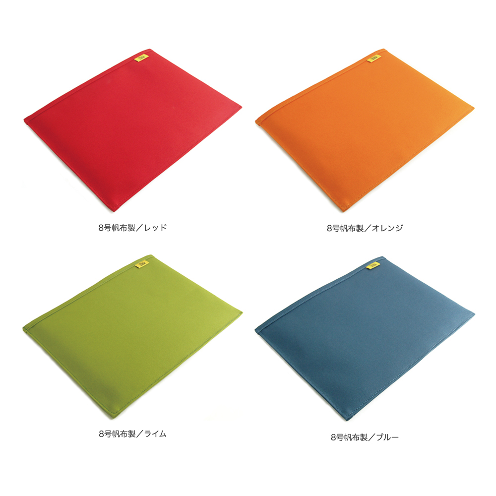 C660〜：帆布の封筒ポーチ／S／M／L 帆布の封筒ポーチ M／横型 A4クリアファイル用 Color Variations 01