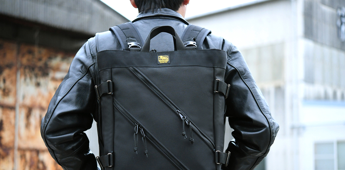 D564,D566,D587：WファスナーWジップトップ Tote & BackPack／S・M・L 商品説明1