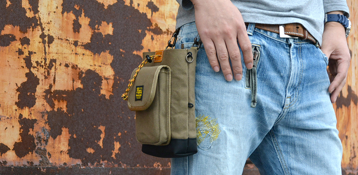 D761：セミフラップフロントポケット付き ウエストオープンツールバッグ 商品イメージ