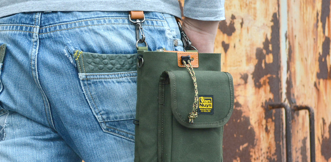 D761：セミフラップフロントポケット付き ウエストオープンツールバッグ（ふるさと） 商品イメージ